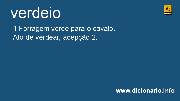 Significado de verdeio