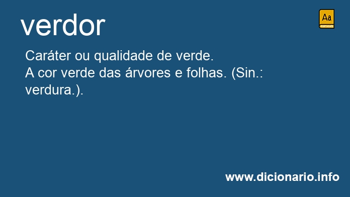 Significado de verdores