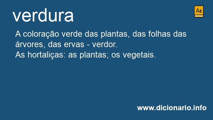 Significado de verduras