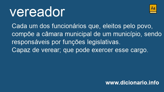 Significado de vereador