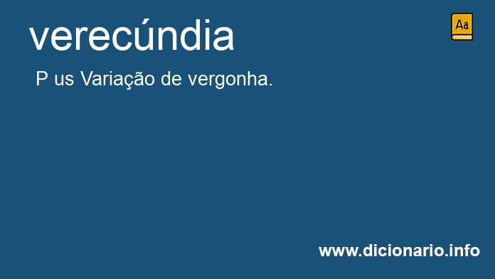 Significado de verecndia