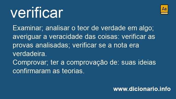 Significado de verifica