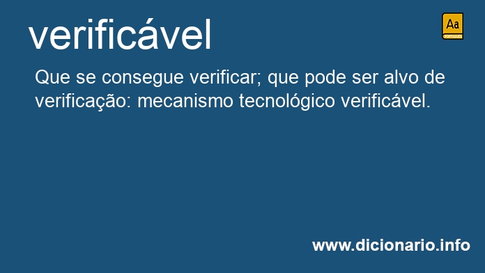 Significado de verificvel