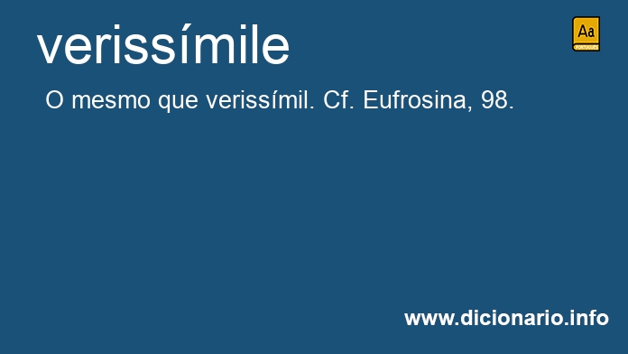 Significado de verissmile