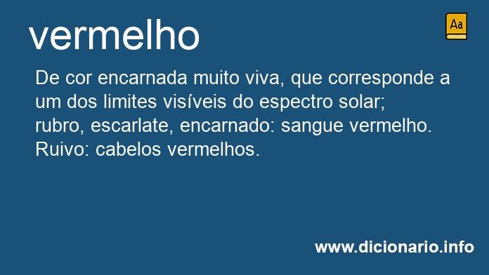 Significado de vermelhos