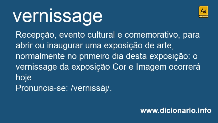 Significado de vernissage