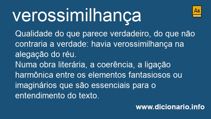 Significado de verossimilhana