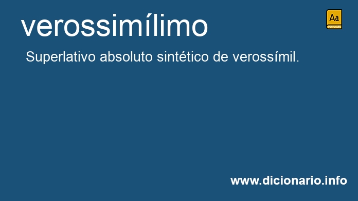 Significado de verossim�limo