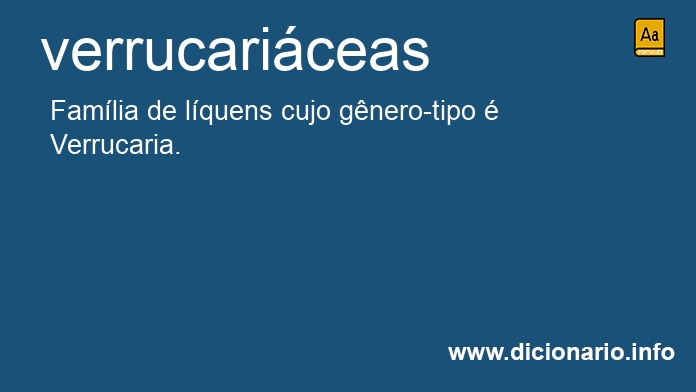 Significado de verrucariceas