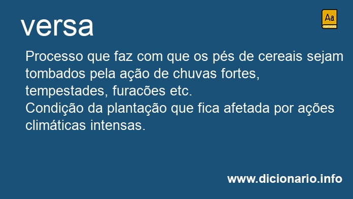 Significado de versa