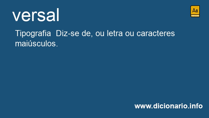 Significado de versal