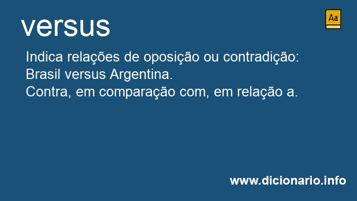 Significado de versus