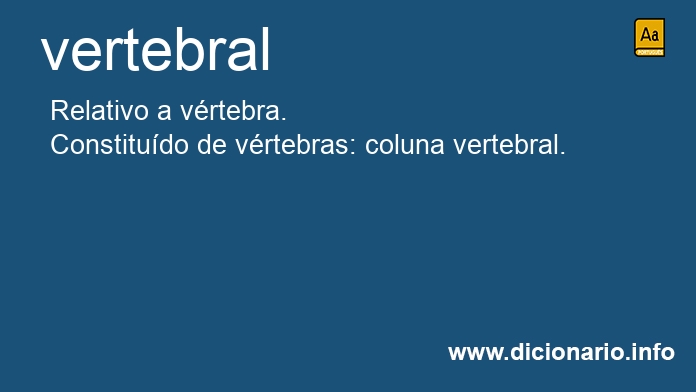 Significado de vertebral