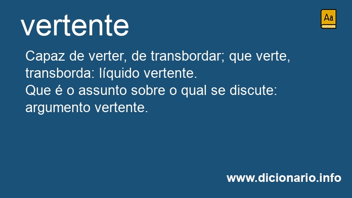 Significado de vertente