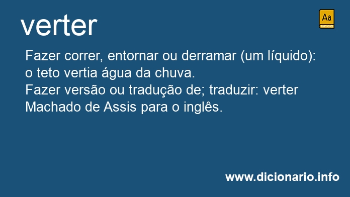 Significado de verter