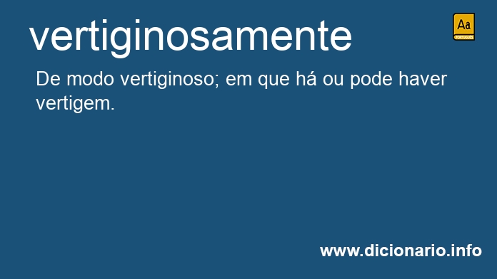 Significado de vertiginosamente