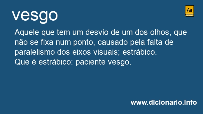 Significado de vesga