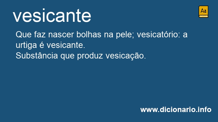 Significado de vesicante