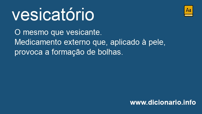 Significado de vesicatria