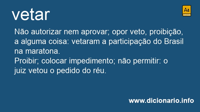 Significado de vetavas