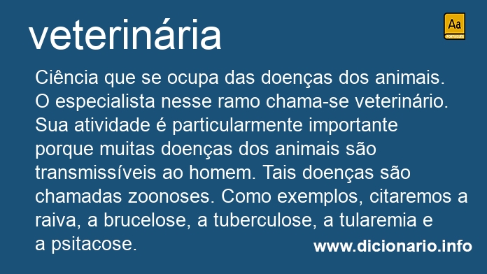 Significado de veterinria