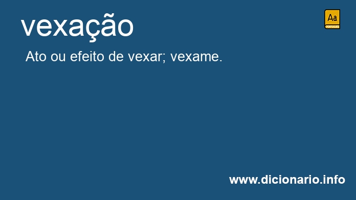 Significado de vexao