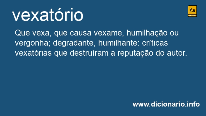 Significado de vexatria