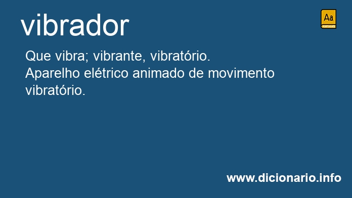 Significado de vibrador