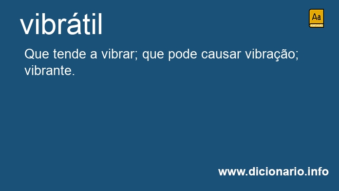 Significado de vibrtil