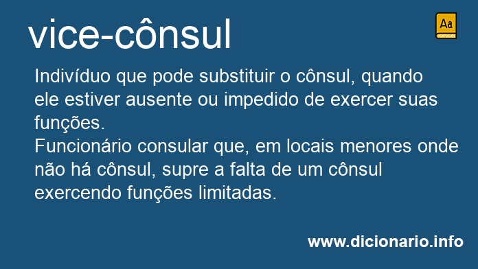 Significado de vice-cnsul