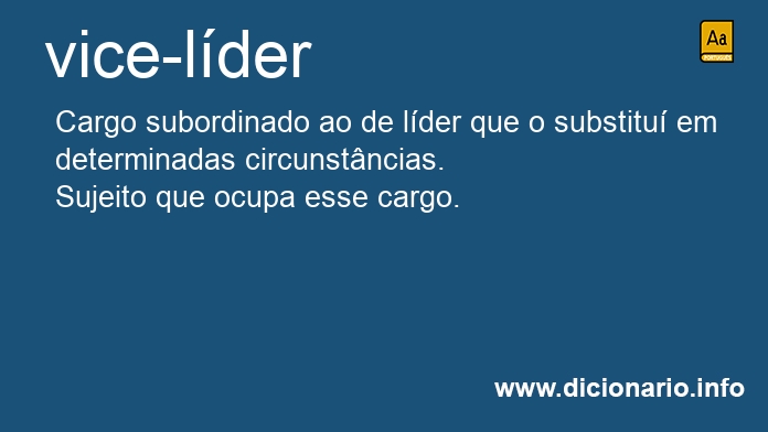 Significado de vice-lder