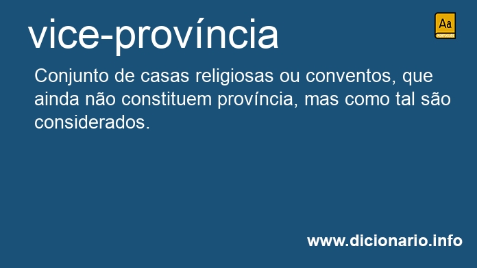 Significado de vice-provncia
