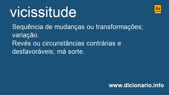 Significado de vicissitude