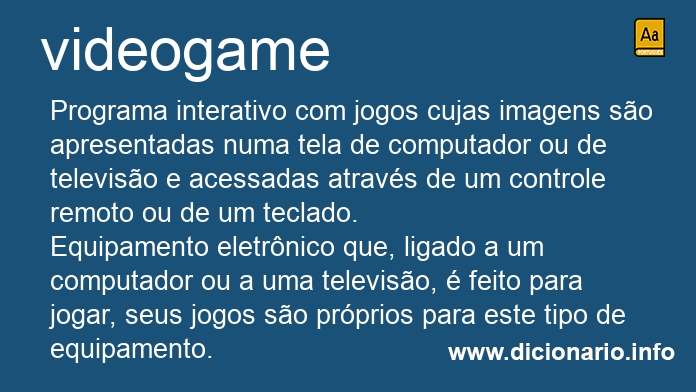 Significado de videogame