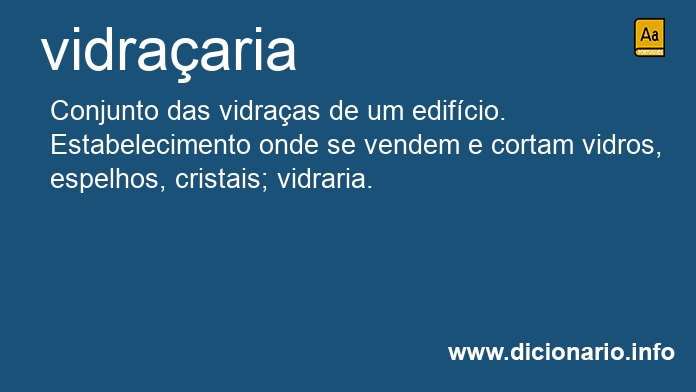 Significado de vidraaria