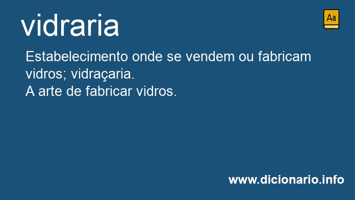 Significado de vidraria