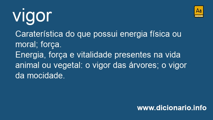 Significado de vigor