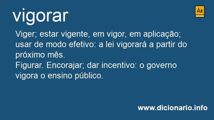 Significado de vigore