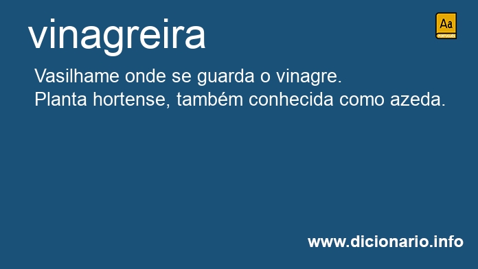 Significado de vinagreira