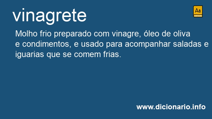 Significado de vinagrete