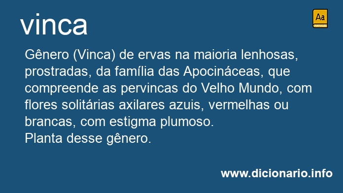 Significado de vinca