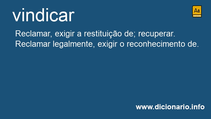 Significado de vindicareis