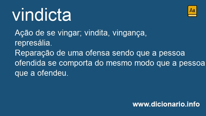 Significado de vindicta