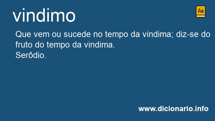 Significado de vindimo