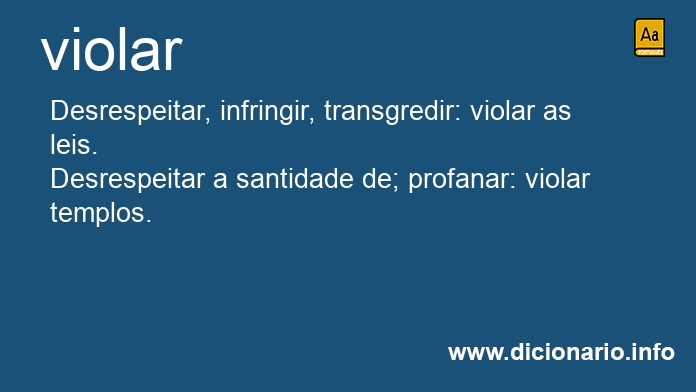 Significado de violaram