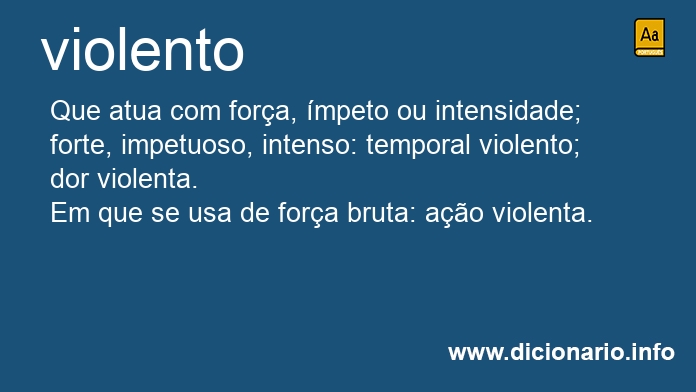 Significado de violento