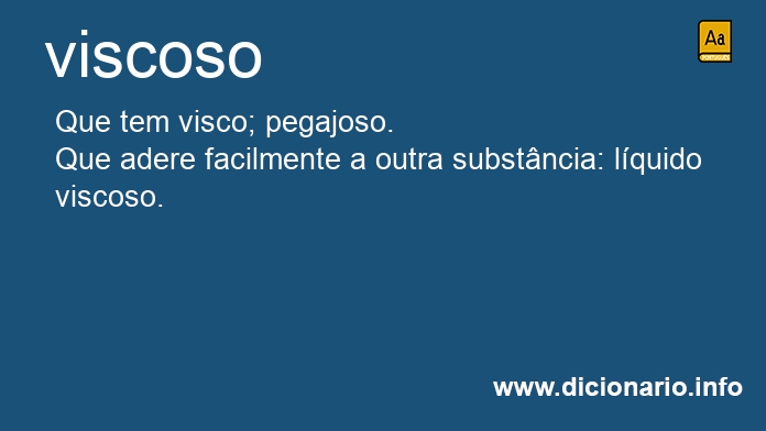 Significado de viscosa