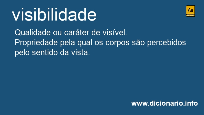 Significado de visibilidade