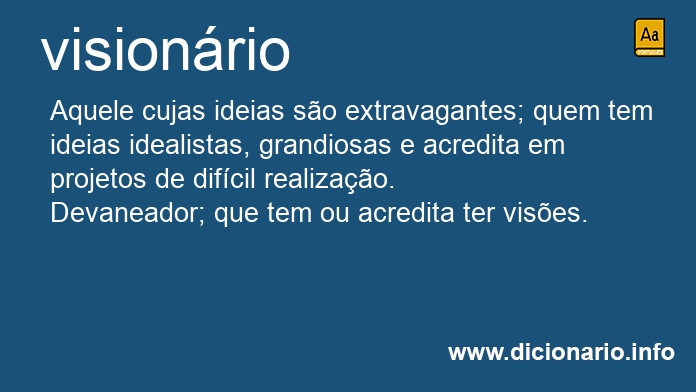 Significado de visionrio