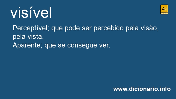 Significado de visivelmente